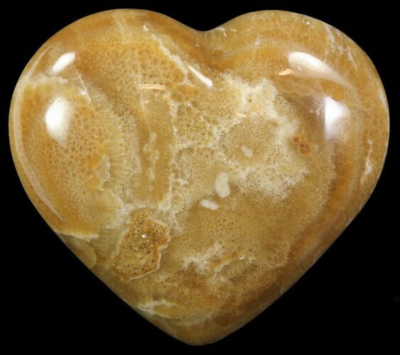 Polished, Brown Calcite Heart - Madagascar #62537